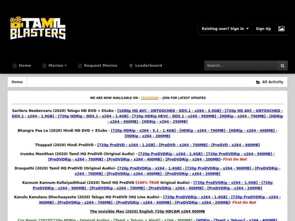 Tamilblasters Website